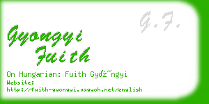 gyongyi fuith business card
